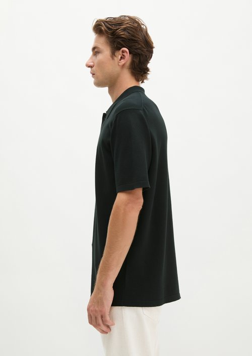 Regular knit polo shirt — Dark Navy