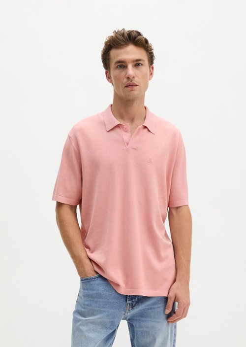 Regular knit polo shirt — Rose Mauve