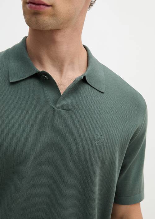 Regular knit polo shirt Mangrove in detail view