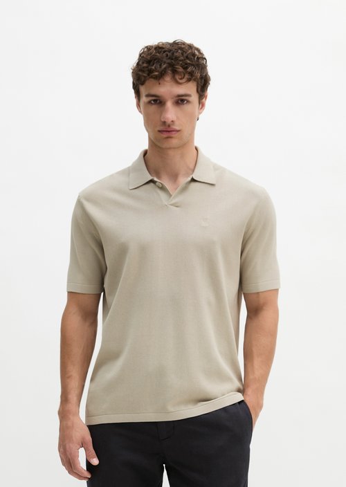 Regular knit polo shirt — Grey Kit