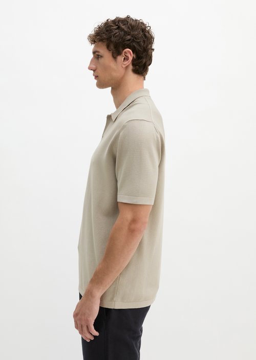 Regular knit polo shirt — Grey Kit