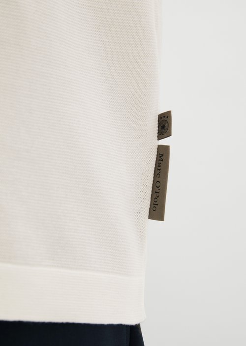 Knitted polo shirt DFB Travel Collection — Silky White