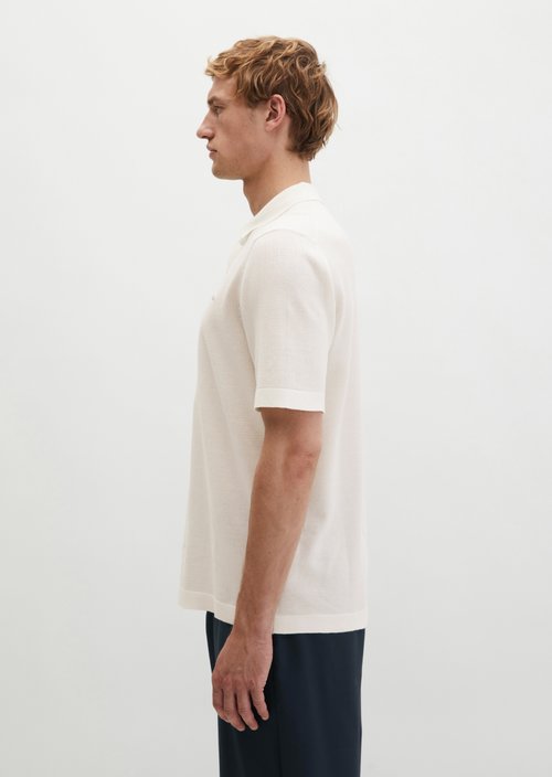 Knitted polo shirt DFB Travel Collection — Silky White