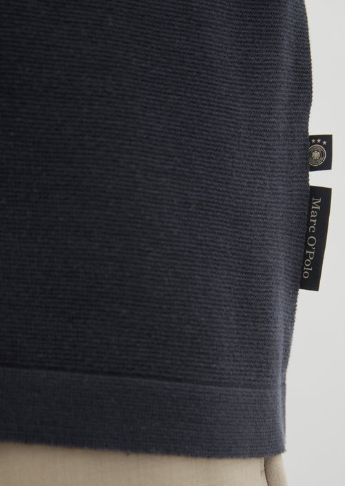 Knitted polo shirt DFB Travel Collection — Deep Night Blue