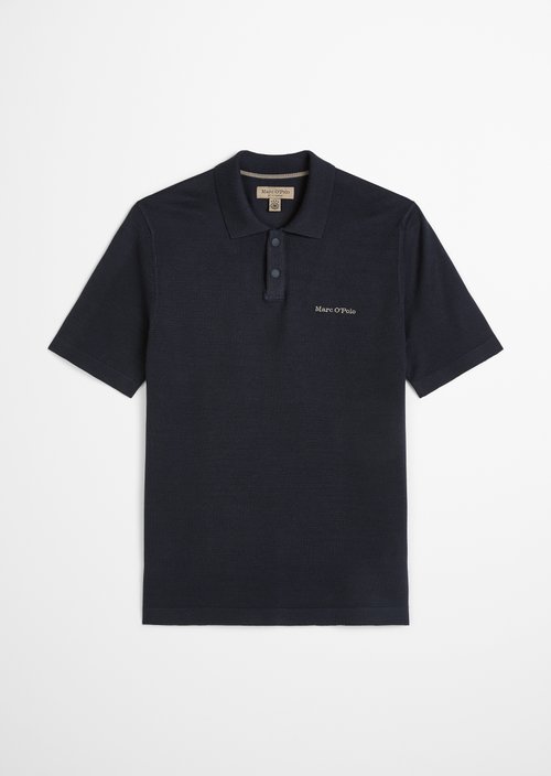 Knitted polo shirt DFB Travel Collection — Deep Night Blue