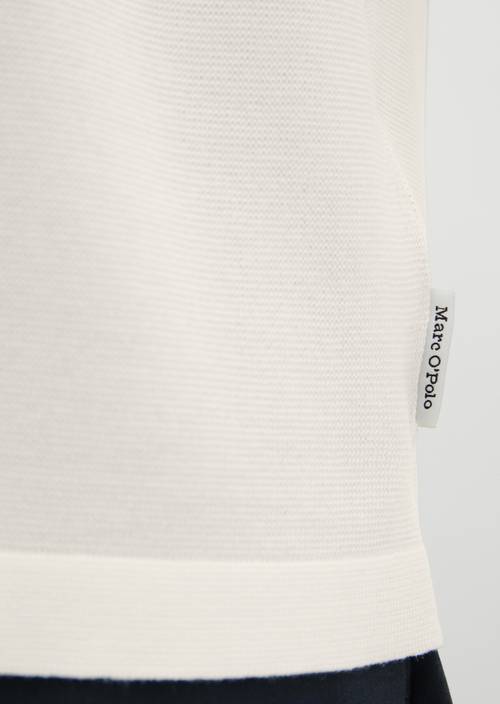 Polo en tricot Travel Collection Silky White en vue détaillée
