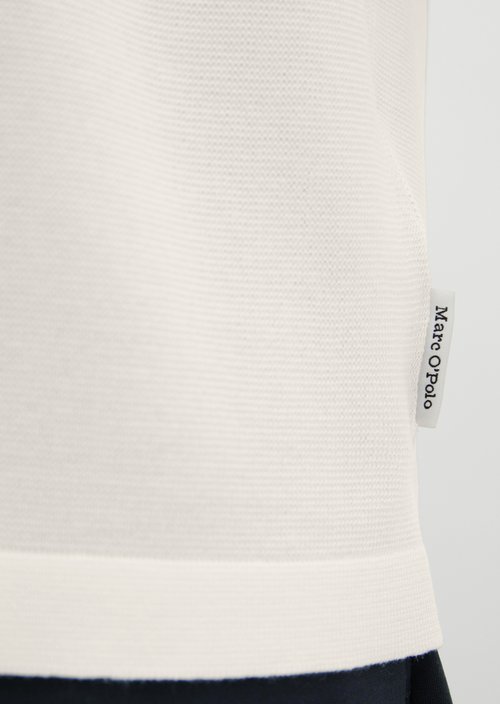 Knitted polo shirt Travel Collection — Silky White