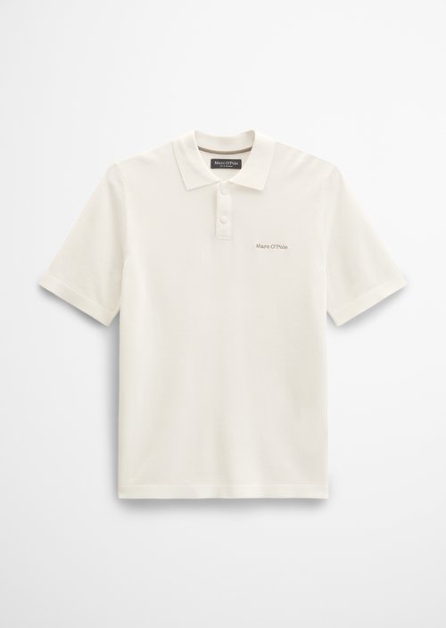 Knitted polo shirt Travel Collection — Silky White