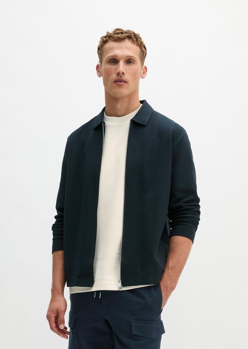 Zipper sweat jacket regular — Dark Navy