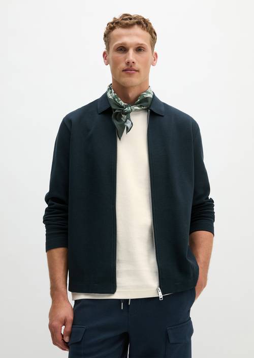 Veste zippée regular Dark Navy en vue de face