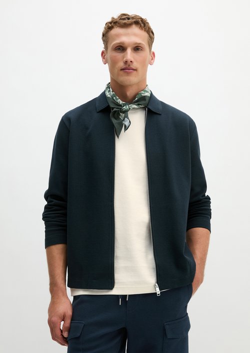 Zipper sweat jacket regular — Dark Navy