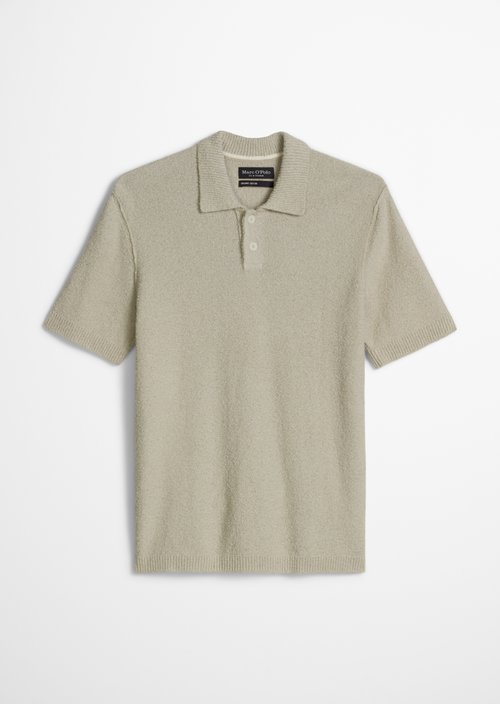 Bouclé polo shirt regular — Grey Kit