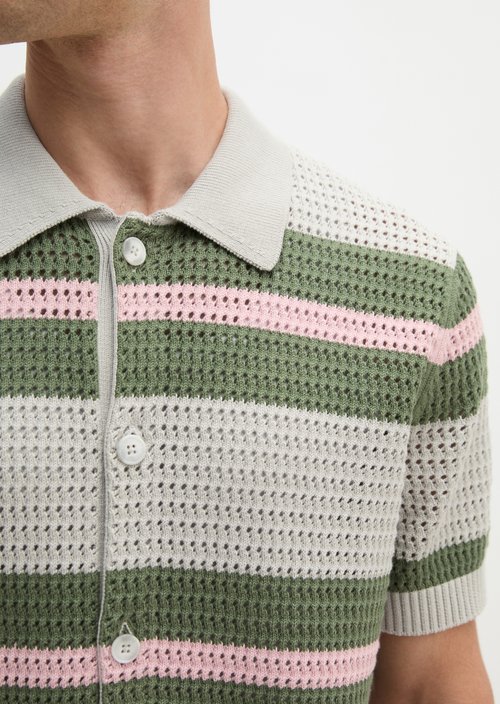 Regular short-sleeved knit shirt — Grey Kit