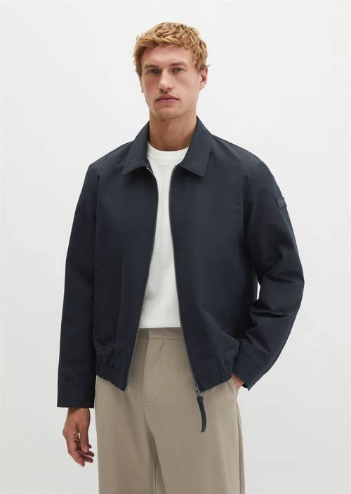 Zipper jacket Travel Collection Deep Night Blue in front view