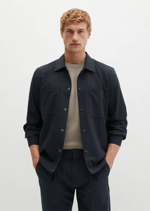 Overshirt DFB Travel Collection Deep Night Blue in front view