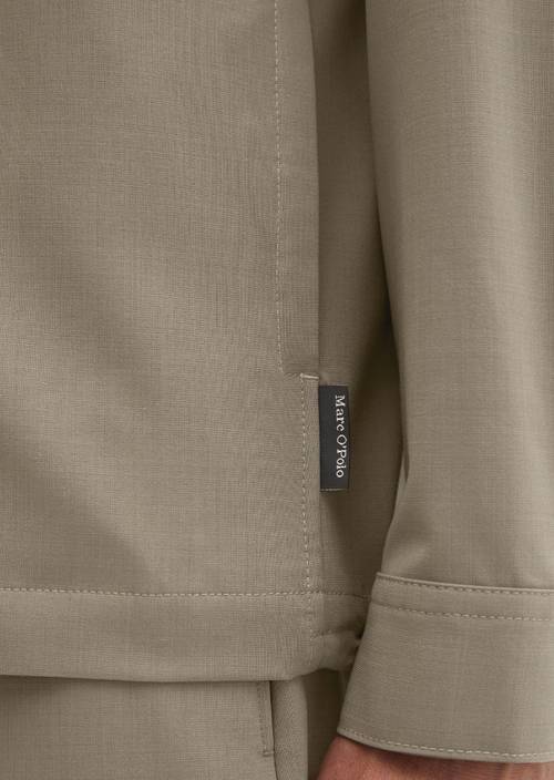 Overshirt Travel Collection Frozen Taupe in detail view
