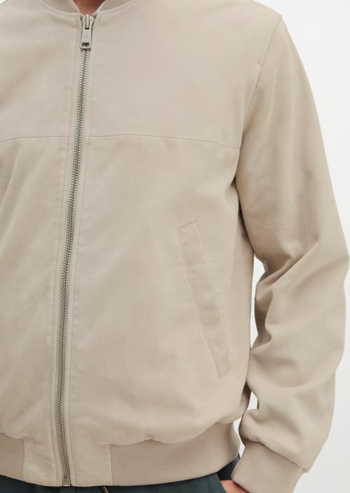 Leather jacket regular — Grey Kit