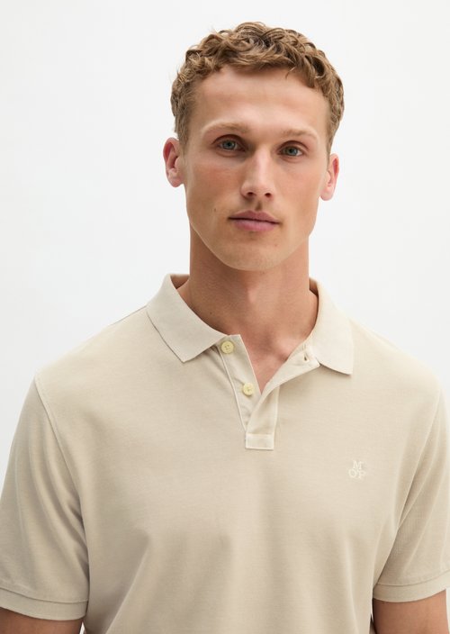 Polo shirt piqué regular garment-dyed — Grey Kit