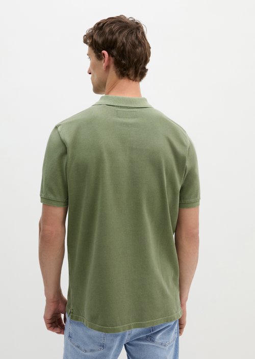 Polo shirt piqué regular garment-dyed — Sage Green