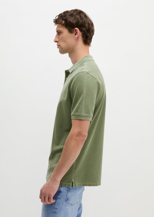 Polo shirt piqué regular garment-dyed — Sage Green