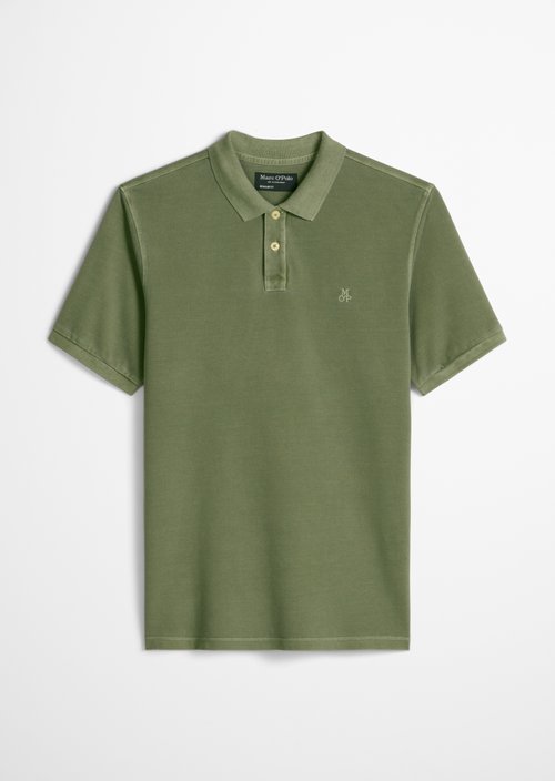 Polo shirt piqué regular garment-dyed — Sage Green