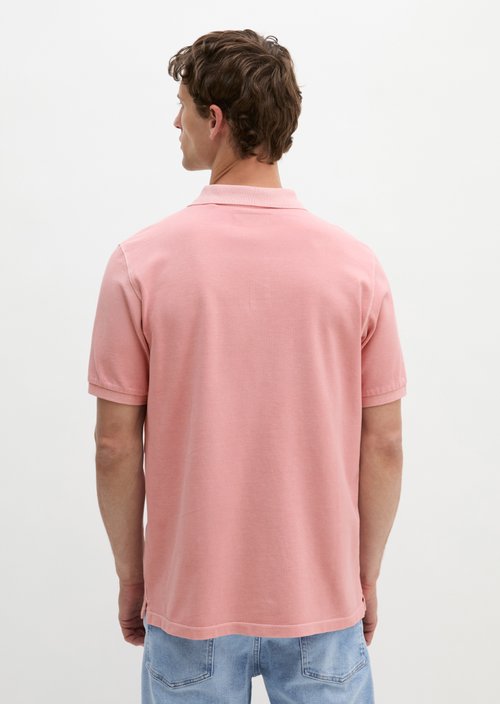 Polo shirt piqué regular garment-dyed — Rose Mauve