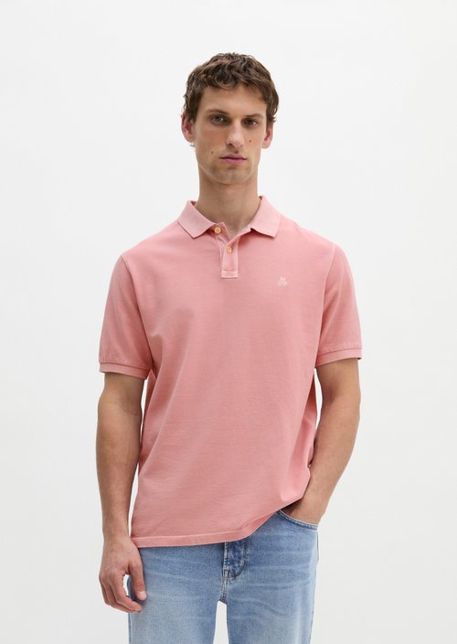 Polo shirt piqué regular garment-dyed — Rose Mauve