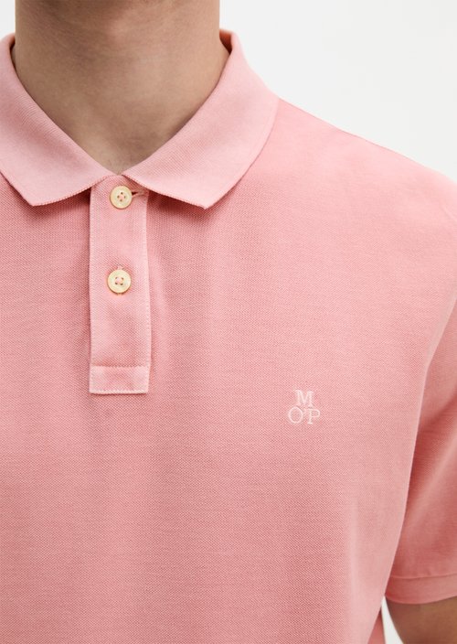 Polo shirt piqué regular garment-dyed — Rose Mauve