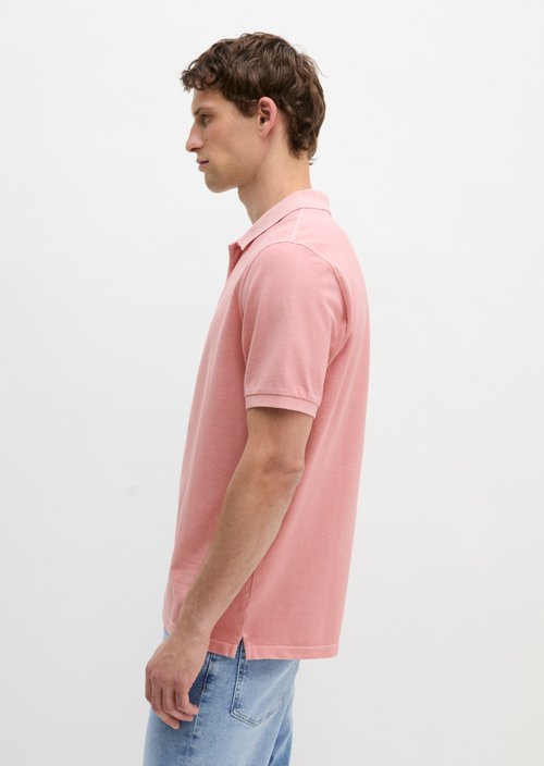 Polo shirt piqué regular garment-dyed — Rose Mauve