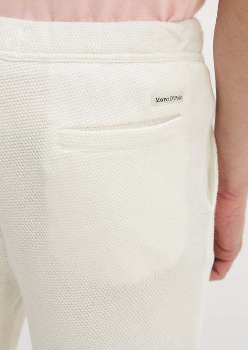 Jerseyshorts regular Silky White in Detailansicht