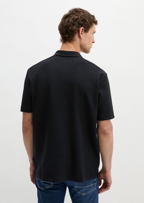 Regular-fit polo shirt — Black