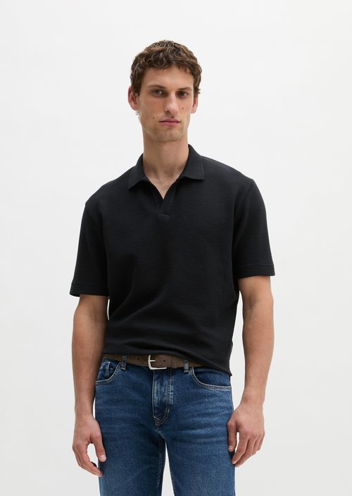 Regular-fit polo shirt — Black