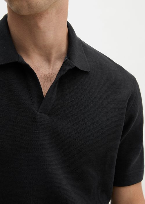 Regular-fit polo shirt — Black