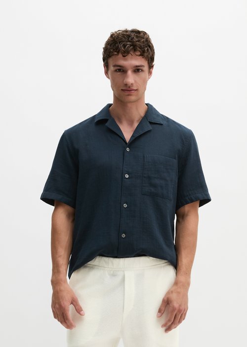 Regular short-sleeved shirt — Dark Navy