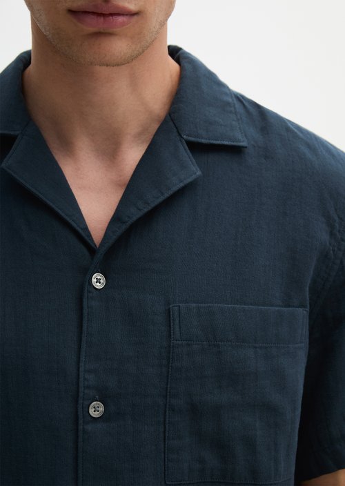 Regular short-sleeved shirt — Dark Navy