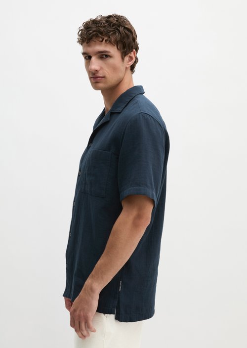 Regular short-sleeved shirt — Dark Navy