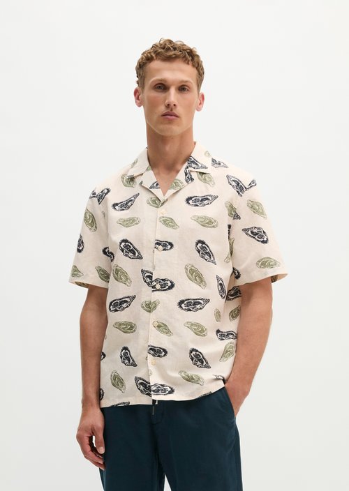 Regular short-sleeved shirt — Light Beige