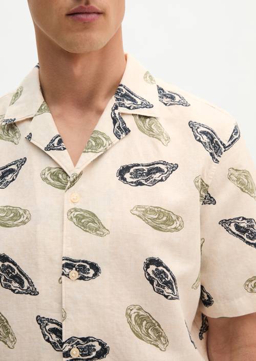 Chemise à manches courtes regular Light Beige en vue détaillée