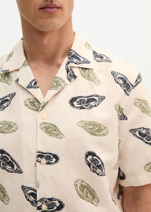 Regular short-sleeved shirt — Light Beige