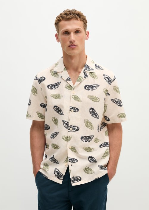 Regular short-sleeved shirt — Light Beige