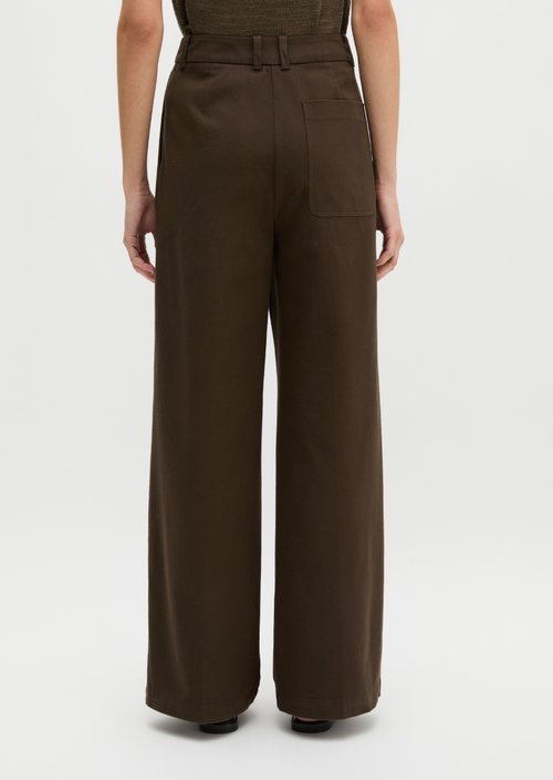 Wide pleated trousers — Mossy Earth