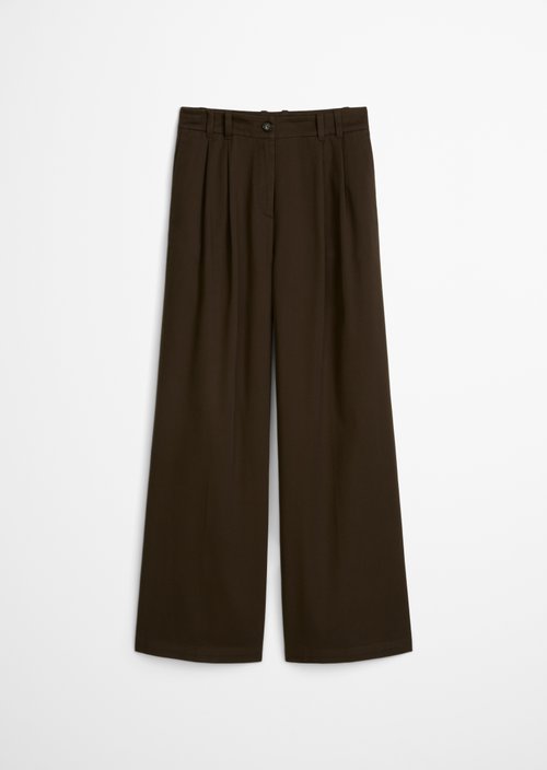 Wide pleated trousers — Mossy Earth