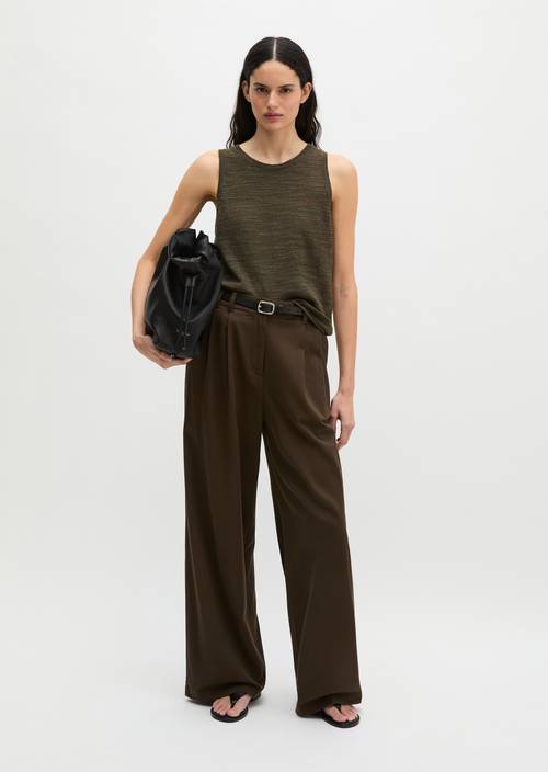 Pantalon à plis larges Mossy Earth en vue de face