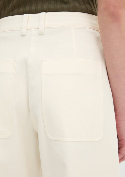 Barrel Pants — White Cotton