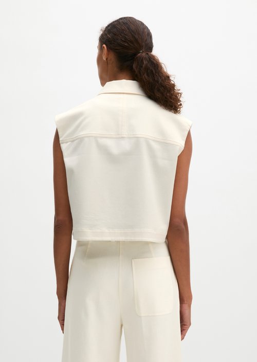Vest boxy — White Cotton