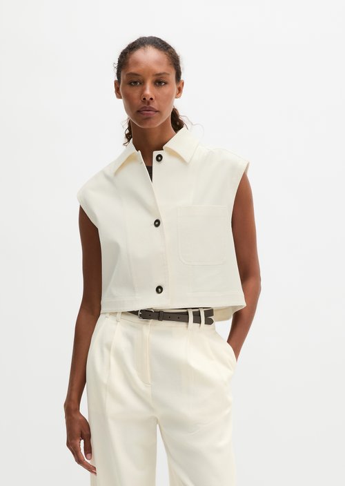 Vest boxy — White Cotton