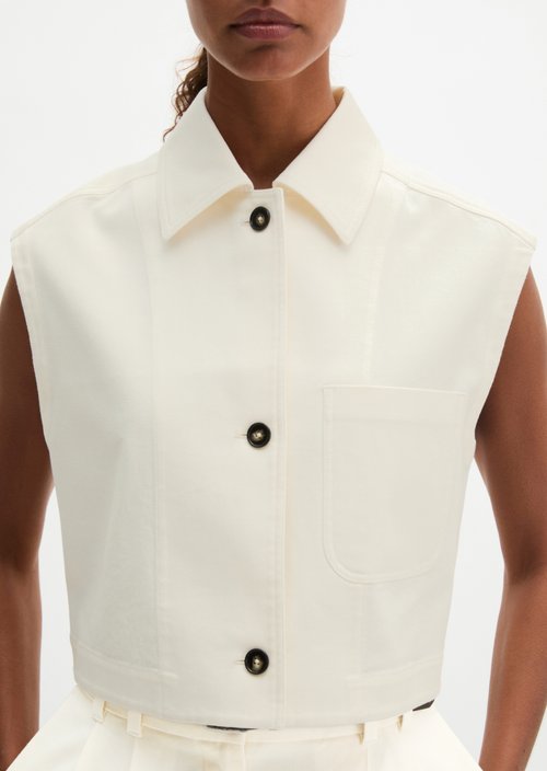 Vest boxy — White Cotton