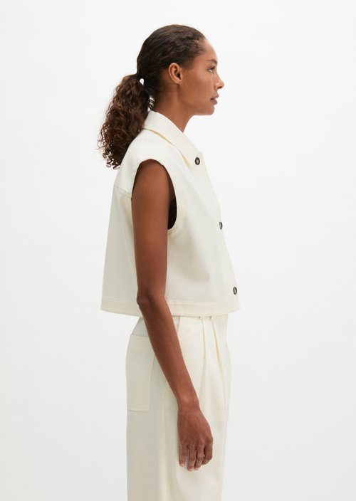 Vest boxy — White Cotton