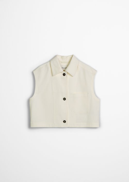 Vest boxy — White Cotton