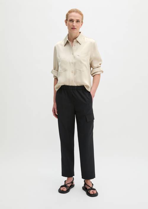 Pull-On-Cargo-Pants regular Black in Frontalansicht